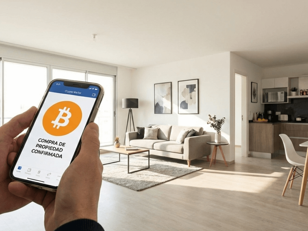 Compra de una propiedad realizada con bitcoins.