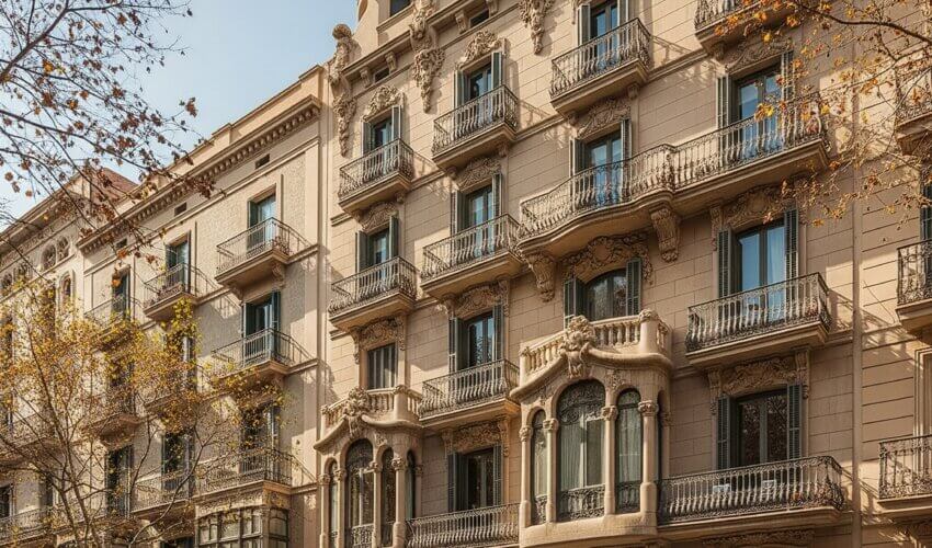 Operación primer en el centro de Barcelona